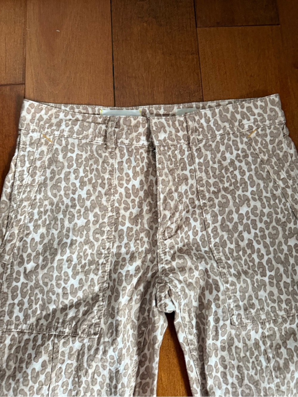 Anthropologie Neutral The Wanderer Leopard-Print Straight-Leg Pants sz 26 - Picture 3 of 6